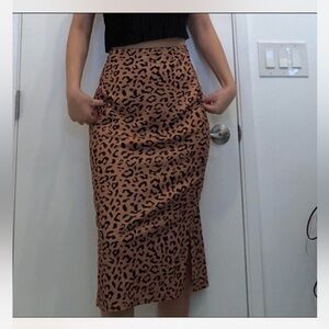 Leopard print cheetah print skirt